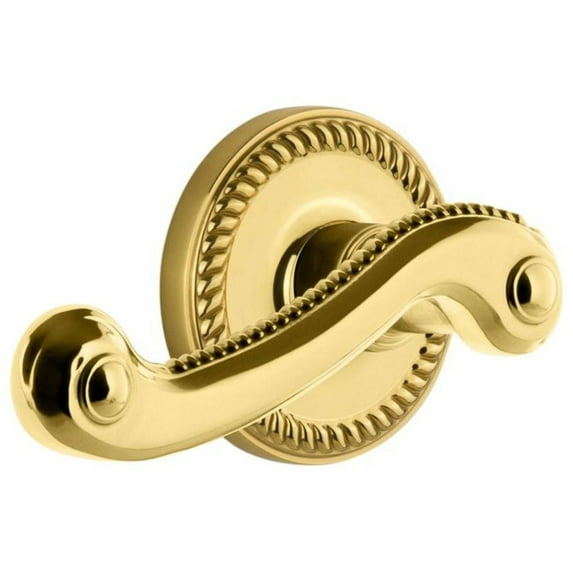 Grandeur Newnew_Prv_238_Rh Newport Solid Brass Rose Right Handed Privacy Door Lever Set -