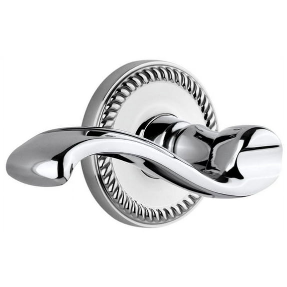 Grandeur Newprt_Sd_Na_Rh Newport Solid Brass Rose Right Handed Single Dummy Door Lever -