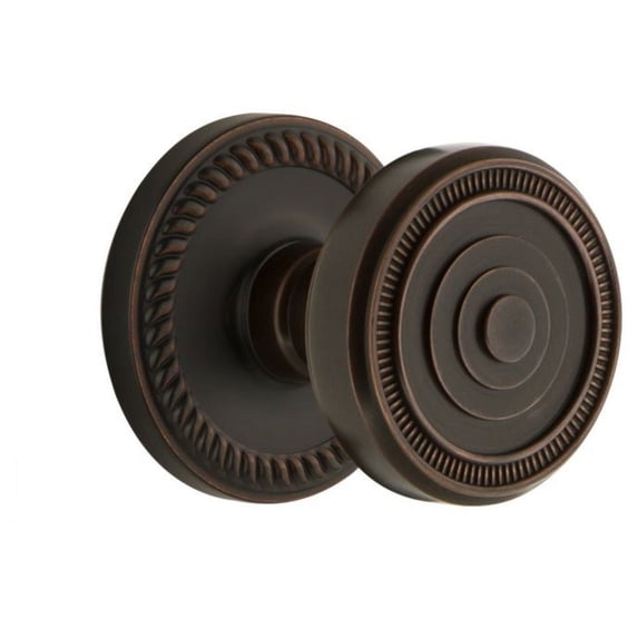 Grandeur 808058 Newport Solid Brass Rose Single Dummy Door Knob - Bronze