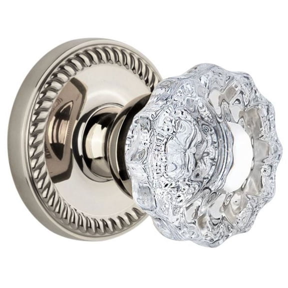 Grandeur 800108 Vintage Antique Crystal Passage Door Knob Set - Nickel