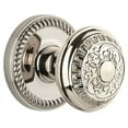 thumbnail image 1 of Grandeur 814739 Newport Solid Brass Rose Privacy Door Knob Set - Nickel, 1 of 7