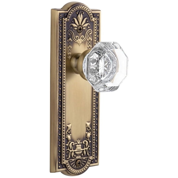 Grandeur 822362 Parthenon Solid Brass Rose Passage Door Knob Set - Brass