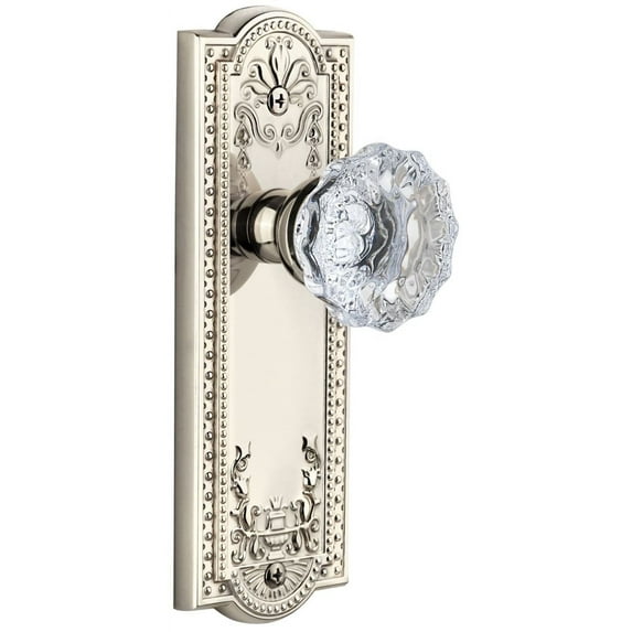 Grandeur Parfon_Sd_Na Parthenon Solid Brass Rose Single Dummy Door Knob - Nickel