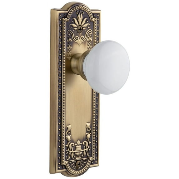 Grandeur Parhyd_Prv_234 Parthenon Solid Brass Rose Privacy Door Knob Set - Brass