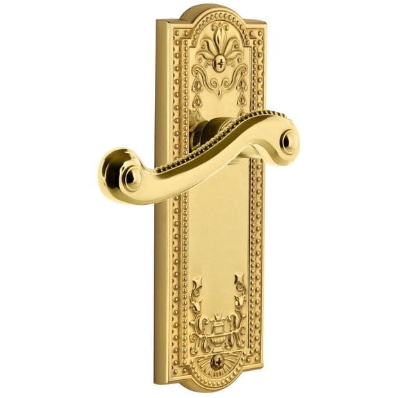 Grandeur Newport Door Lever with Parthenon Plate