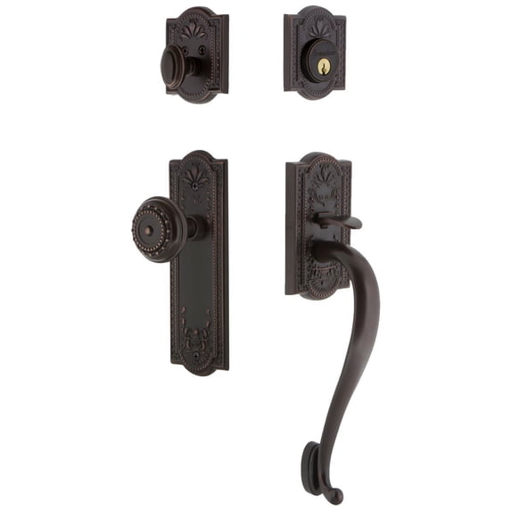 Grandeur 805969 Parthenon Solid Brass Sectional Single Cylinder Keyed Entry Handleset -