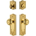 thumbnail image 1 of Grandeur 823066 Parthenon Solid Brass Single Cylinder Keyed Entry Knobset And Deadbolt, 1 of 1