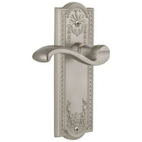 Grandeur Parprt_Dd_Na Parthenon Solid Brass Rose Dummy Door Lever Set - Nickel