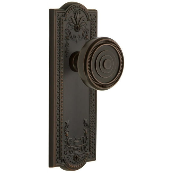 Grandeur Parsol_Psg_234 Parthenon Solid Brass Rose Passage Door Knob Set - Bronze