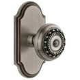 thumbnail image 1 of Grandeur Arcpar_Psg_234 Arc Solid Brass Passage Door Knob Set - Grey, 1 of 6