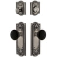thumbnail image 1 of Grandeur Parthenon Plate Single Cylinder Knob Combo Pack with Coventry Knob and matching Deadbolt, 1 of 6