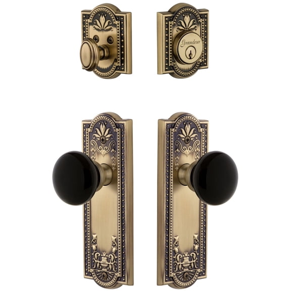 Grandeur 853498 Parthenon Solid Brass Rose Single Cylinder Keyed Entry Deadbolt And