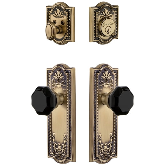 Grandeur 851357 Parthenon Solid Brass Rose Single Cylinder Keyed Entry Deadbolt And