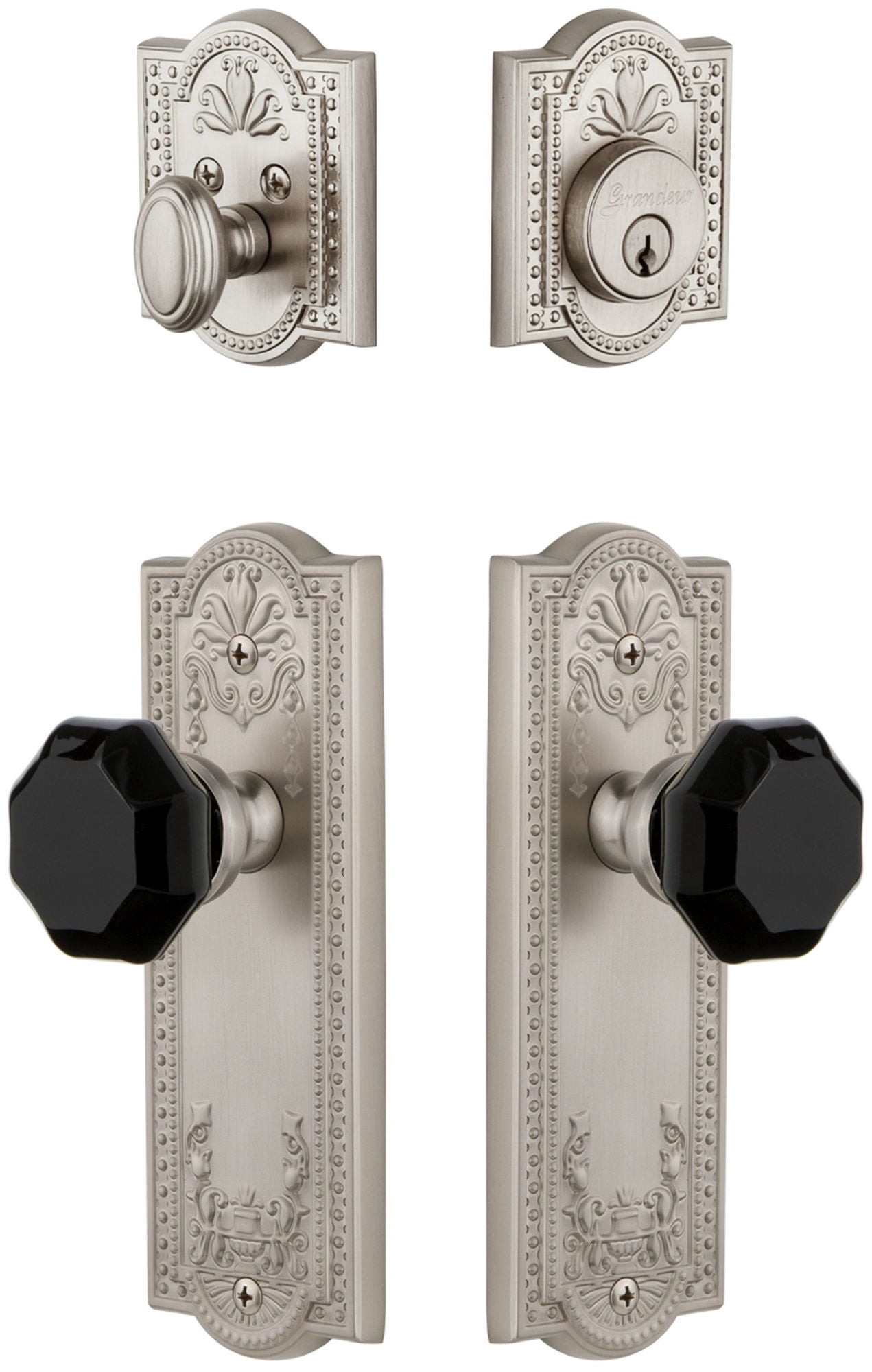 Grandeur 851353 Parthenon Solid Brass Rose Single Cylinder Keyed Entry Deadbolt And
