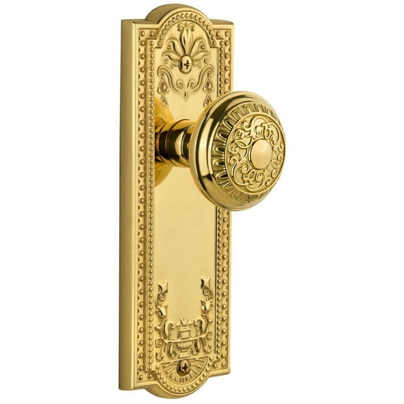Grandeur Parwin_Sd_Na Parthenon Solid Brass Rose Single Dummy Door Knob - Brass