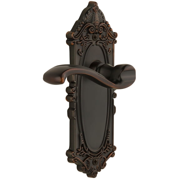 Grandeur Portofino Door Lever with Grande Victorian Plate