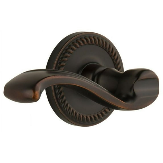 Grandeur Newprt_Prv_234_Rh Newport Solid Brass Rose Right Handed Privacy Door Lever Set -