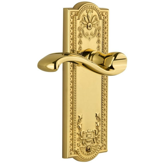 Grandeur Parprt_Psg_234 Parthenon Solid Brass Rose Right Handed Passage Door Lever Set -