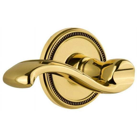 Grandeur Solprt_Psg_238_Lh Soleil Solid Brass Left Handed Passage Door Lever Set - Brass