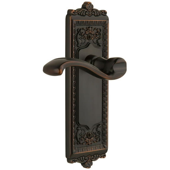 Grandeur Winprt_Psg_234 Windsor Solid Brass Rose Right Handed Passage Door Lever Set -