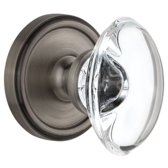 Grandeur 812794 Georgetown Solid Brass Rose Passage Knob Set - Grey