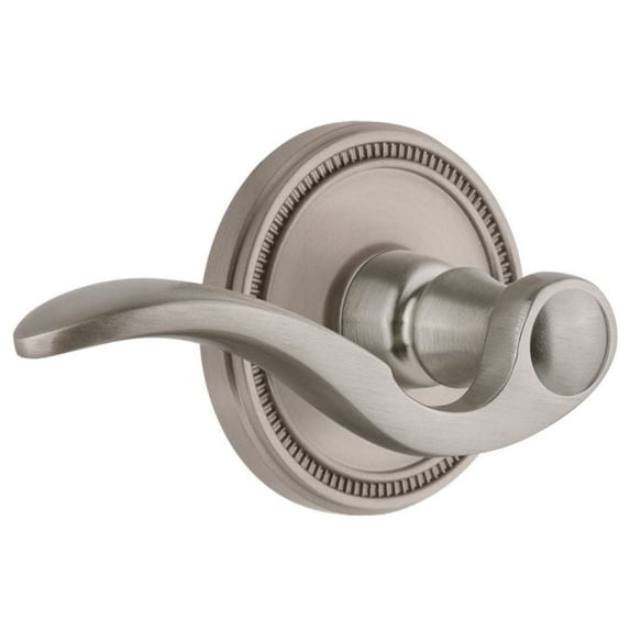 Grandeur 809533 Soleil Solid Brass Dummy Door Lever Set - Nickel