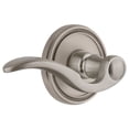 thumbnail image 1 of Grandeur 809278 Soleil Solid Brass Left Handed Single Dummy Door Lever Set - Nickel, 1 of 5