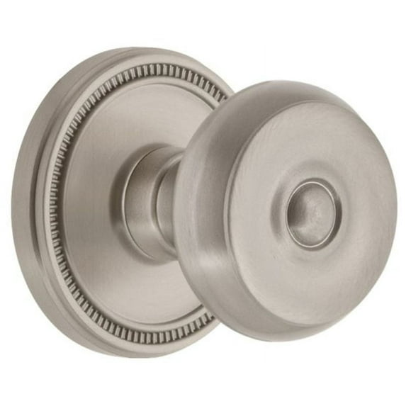 Grandeur Solbou_Sd_Na Soleil Solid Brass Single Dummy Door Knob - Nickel