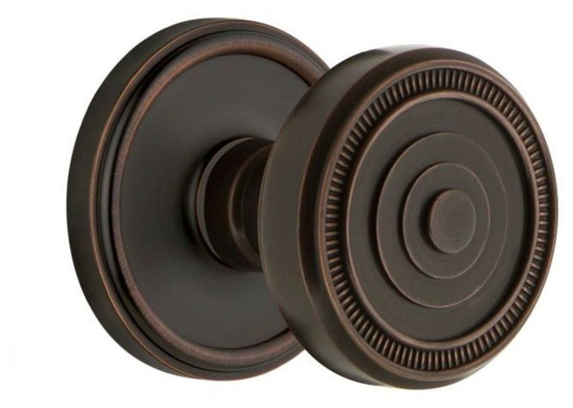 Grandeur 814348 Georgetown Solid Brass Rose Privacy Knob Set - Bronze