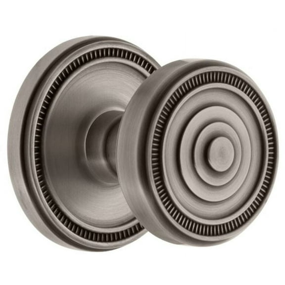 Grandeur Solsol_Sd_Na Soleil Solid Brass Single Dummy Door Knob - Grey