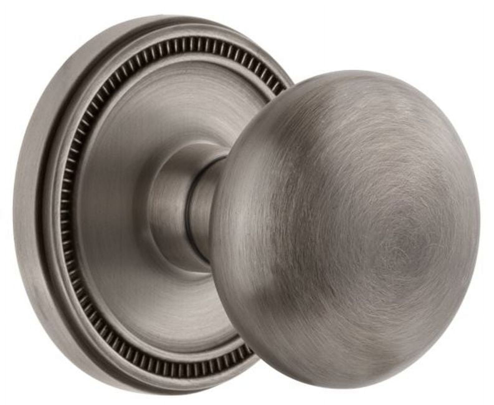 Grandeur 809330 Soleil Solid Brass Single Dummy Door Knob - Grey