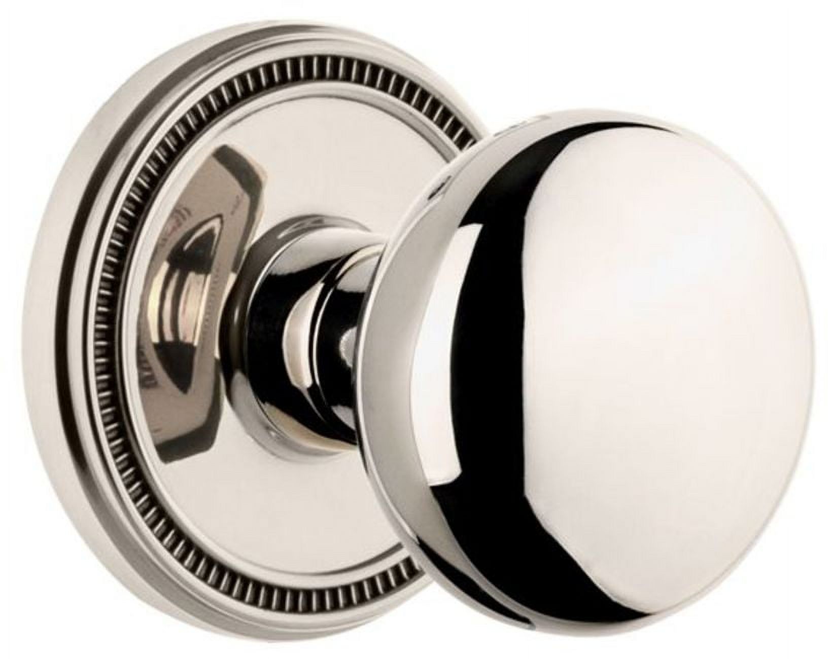 Grandeur 809355 Soleil Solid Brass Single Dummy Door Knob - Nickel