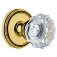 thumbnail image 1 of Grandeur 820729 Soleil Solid Brass Rose Privacy Door Knob Set - Brass, 1 of 7