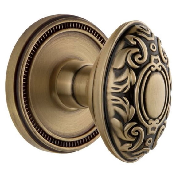 Grandeur 820787 Soleil Solid Brass Privacy Door Knob Set - Brass