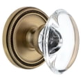 thumbnail image 1 of Grandeur 820833 Soleil Solid Brass Rose Privacy Door Knob Set - Brass, 1 of 6