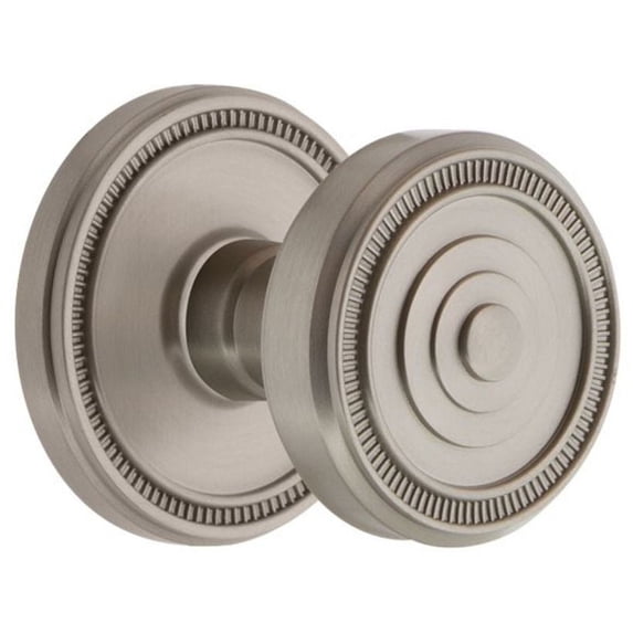 Grandeur 820845 Soleil Solid Brass Privacy Door Knob Set - Nickel