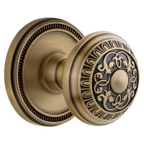 Grandeur Solwin_Dd_Na Soleil Solid Brass Dummy Door Knob Set - Brass