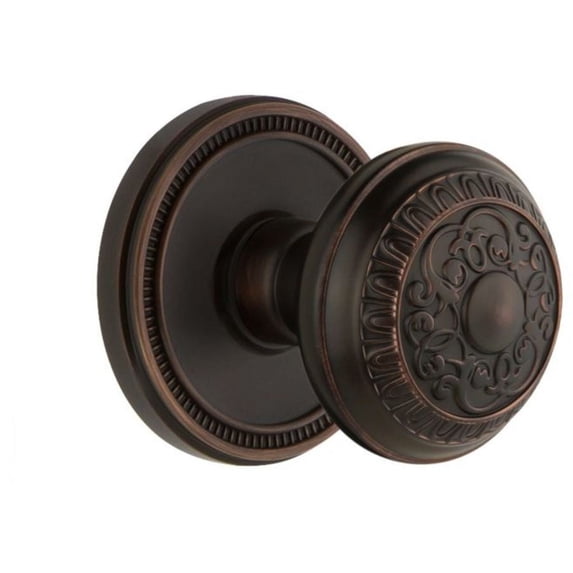Grandeur Windsor Door Knob with Soleil Rosette