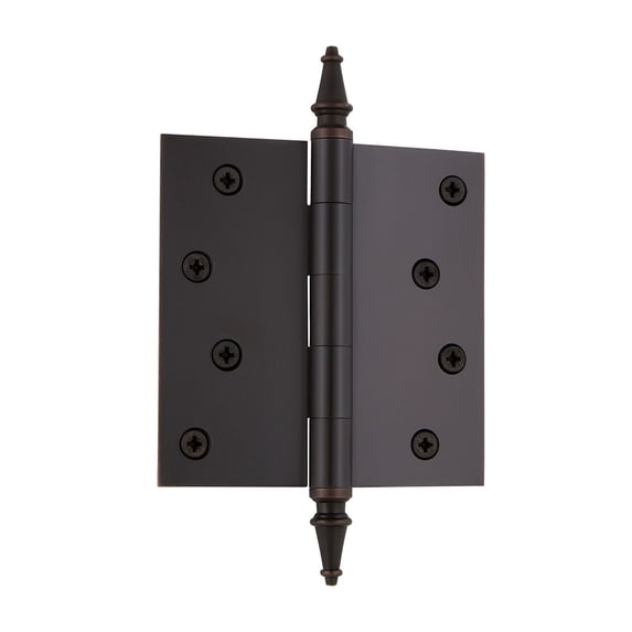 grandeur hardware 814557 4" steeple tip residential hinge with square corners in timeless bronze, 4" x 4",