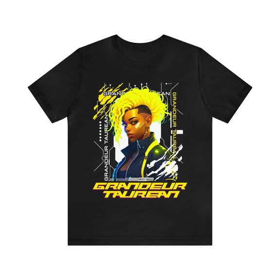 Grandeur Taurean Cyberpunk Short Sleeve Tee - Lightweight Breathable - Unisex Tshirt