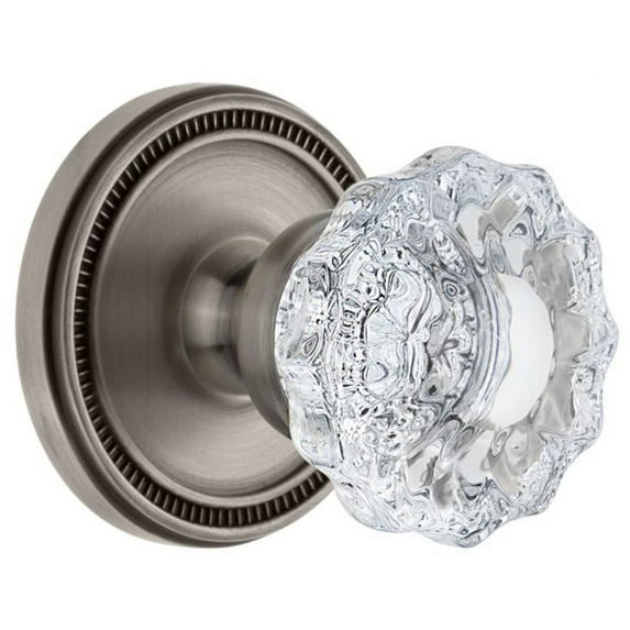 Grandeur Solver_Sd_Na Soleil Solid Brass Rose Single Dummy Door Knob - Grey