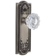 thumbnail image 1 of Grandeur Parver_Psg_234 Parthenon Solid Brass Rose Passage Door Knob Set - Grey, 1 of 7