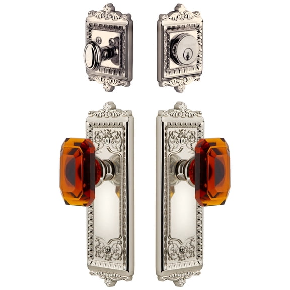 Grandeur 828768 Windsor Solid Brass Single Cylinder Keyed Entry Knobset And Deadbolt Combo