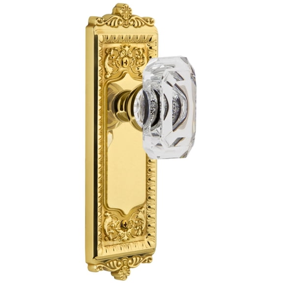 Grandeur Winbcc_Prv_234 Windsor Solid Brass Privacy Set - Brass