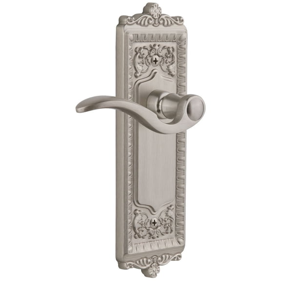 Grandeur 822082 Windsor Solid Brass Rose Right Handed Single Dummy Door Lever - Nickel