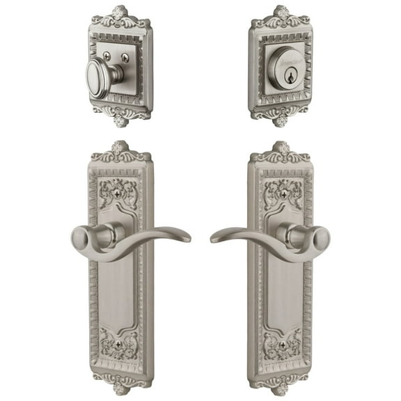 Grandeur Winbel_Sp_Eset_238 Windsor Solid Brass Right Handed Single Cylinder Keyed Entry