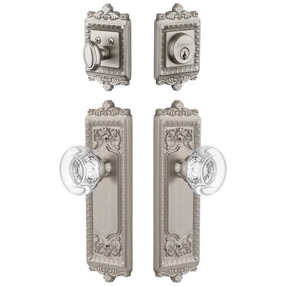 Grandeur Winbor_Sp_Eset_238 Windsor Solid Brass Single Cylinder Keyed Entry Knobset And