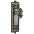 thumbnail image 1 of Grandeur 815076 Windsor Solid Brass Rose Privacy Door Knob Set - Grey, 1 of 7