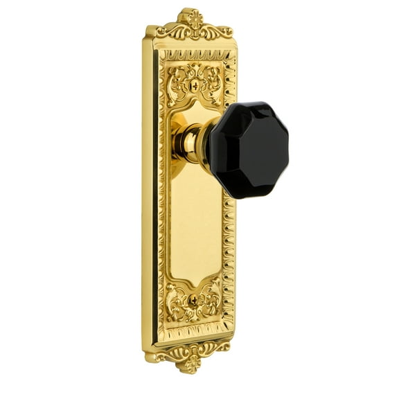 Grandeur Winlyo_Sd_Na Windsor Solid Brass Rose Single Dummy Door Knob - Brass