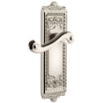 thumbnail image 1 of Grandeur 807403 Windsor Solid Brass Rose Right Handed Privacy Door Lever Set - Nickel, 1 of 6